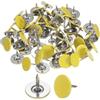 QUARKZMAN 60Pz Chiodi per Tappezzeria, Testa Piatta da 11mmx10mm Chiodi Decorativi per Mobili Puntine da Spingere per Mobili Divani Testate, Giallo