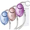 Ponangaga Allarme di emergenza personale con torcia a LED, 3 pezzi 140db Allarme di sicurezza anti-aggressione portatile per donne, bambini, anziani, studenti, jogger, oro