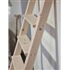 Generico Scala a pioli in legno per soppalco letto a castello soffitta (Altezza cm 150, Larghezza cm 35)
