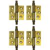 inferramenta Set Cerniere Per Mobili Antichi Finitura Ottone | Modello DX | 40x40MM | CP46 (4 Cerniere)