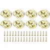 QUARKZMAN 8pz Chiusura Scatto Chiusura Scatto, 29 x 27mm Scatola Decorativa Retrò Chiusura Levetta Fibbia Metallo Chiusura Scatto Viti per Portagioie Valigia Cassetta, Oro
