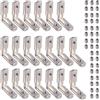 EYPINS T Slot (EU-2020) Profili in Alluminio Connettore Angolare Lega di Zinco a Forma di L,Interne Profilate Connettore 20 Pezzi