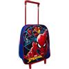 CARTOON Zaino con trolley Spiderman Marvel borsa per la scuola asilo materna zainetto 28 cm con ruote e manico allungabile
