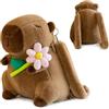 KBIBCK Zaino Capibara, Capybara Peluche Zaini, Adorabile Zaino Capybara, Capibara Backpack, Tracolla Regolabile e Staccabile, Regali per Ragazze e Ragazzi, Per Asilo Materno, Scuola Elementare