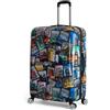Valigeria.shop Valigia trolley uomo donna capiente ultraleggero rigido in policarbonato con 4 ruote tasche valigie da viaggio grande L da stiva con disegni Fant: Capitali L (77x50x28cm)