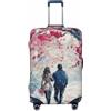 HLBSDM Copertura per valigia elastica con motivo a pittura a olio artistica Ftis, da 25 a 28 pollici, per bagagli