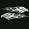 Asudaro Adesivi Fiamme in Vinile, Adesivi per Badge in PET Autoadesivi Adesivi per Decalcomanie Totem Fiamma Adesivi Decorativi Riflettenti per Auto SUV per Moto Finestra per Laptop Bagagli Skateboard Bike