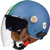 VVPEC Bluetooth Moto 3/4 Casco Auricolare E Microfono Integrati Con Doppia Visiera Certificazione ECE Casco Jet Jet Per Adulti Uomini Donne - Mezze Caschi Moto Stile Vintage(Color:10,Size:L(59~60CM))