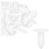 A ABSOPRO Automobile Bullone Rivetto 6.5mm Foro Expansion Clip Plastica Bianco(40 Set)