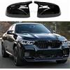Yikki TanReborn M Style Wing Mirror Cover Caps di Ricambio per BMW X5 G05 X6 G06 X3 G01 X4 G02 Accessori, 2 Pezzi, Nero Lucido, M Performance Sport Side View Case