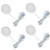 HOODANCOS 4 Pezzi Lampada LED per Camper 12v Plafoniera Soffitto Bianco in Acrilico e Lega di Alluminio, Luce Non Abbagliante e Risparmio Energetico per Scalette e Decorazione Casa