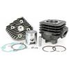 Generico Gruppo Termico 70cc Ø 47 mm per Motori Minarelli Orizzontale Aria - Cilindro 5 Travasi - Compatibile con M a l a g u t i F10, Centro, Y a m a h a Neo's, A p r i l i a Scarabeo - Kit Elaborazione
