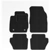 Mats4all Set di tappetini auto Compatibile con Ford Fiesta 2013-2017 | Antiscivolo | Con rinforzo | 4 pezzi | Tappetini per auto | Set di tappetini