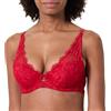 Emporio Armani Reggiseno a Balconcino Imbottito Eternal Pizzo Rosso 5B, Rosso, 4B
