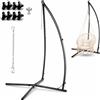 LIFERUN Supporto per Amaca da Giardino, per Amaca Regolabile, Max. 110kg, Supporto per Sedia Amaca in Ferro, per Balcone, Giardino