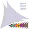 QIAQ Tenda A Vela Triangolare Impermeabile, Vela Ombreggiante Parasole Protezione Raggi UV per Giardino Esterno Terrazza (6x6x6m,Bianco)