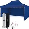BRIMO Economica Star gazebo pieghevole 3x4,5 tetto impermeabile al 100% 3 pareti laterali, 8 perni di ancoraggio copertura protettiva per tenda da giardino padiglione richiudibile Blu