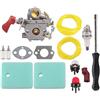 Hippotech 545189502 545008042 Carburatore di ricambio per Poulan Pro PP033 PP338PT PP133 per Husqvarna BC433B BC233 358791170 Craftsman Trimmer con Filtro Aria Carburatore Tool Kit