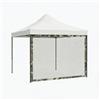 FRANKYSTAR® Telo Zanzariera Laterale per Gazebo da Giardino 300x200 cm Impermeabile Resistente alle intemperie e raggi UV in PVC Camouflage