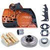 Adefol Coperchio Frizione Freno Kit per Husqvarna 445 450 con Tamburo Frizione .325 7T Ingranaggio a Vite Senza fine Filtro dell'Aria Cuscinetto ad Aghi Guarnizione per 544097902, 578097901