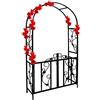 Gardebruk Arco per Rose Piante Rampicanti 225x115x37 cm in Metallo con Cancello Traliccio per Rose Pergolato per Eventi