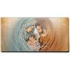 Giallobus - Quadro - 23 - Capezzale Moderno per la casa - Sacra Famiglia con Bambino - Tela Canvas Telaio Premium Alto Spessore - 140x70 - Pronto da Appendere - Quadri Moderni per la casa