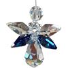 DDesign Angelo portafortuna con cristalli Swarovski colorati blu (supporto per finestra, cristallo per finestra, decorazione finestra, angelo custode, angelo)