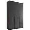 AVANTI TRENDSTORE - Civiasco - armadio a 3 ante battenti in laminato di colore antracite con 2 ripiani e 2 bastoni appendiabito. Misure LAP ca. 135x225x52 cm
