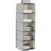 SUNLUX Organizer Appendibile 5 Piani 30x30x100 cm - Portaoggetti Pieghevole in TNT per Armadi e Spazi Ridotti