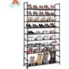 RELOVE Mobile Scarpa Entree Stoccaggio Scarpa Armadio Armadio Scarpa Tela Pieghevole Portatile 10 Strati Porta Scarpe con Copertura (100 x 30 x 176 cm (10 strati))