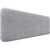 DHOME Testiera Imbottita Liscia Arrotondata in Lana Ecologica per Parete Acustica Testate Fonoassorbenti Testata Letto Camera da Letto (Grigio Chiaro, 150cm)