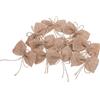DOITOOL 10 Pezzi Fiocchi di Iuta Fatti a Mano Decorativi, Accessori per Matrimoni e Feste, Ornamenti Leggeri in Tela di Iuta per Decorazioni Fai da Te e Cerimonie