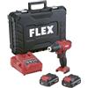 FLEX DD 2G 12-LDBC/2.5 - Trapano avvitatore a batteria 12 V, avvitatore a 2 marce, avvitatore a batteria con valigetta di trasporto, caricatore rapido e 2 batterie 532274