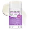 WooJianfong Bastone esfoliante corpo con acido glicolico e acido salicilico, cura pelle polpa e ruvida, 75 g con burro di karitè, esfoliante solido senza risciacquo