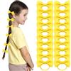 KEJOL 20 elastici per capelli, con fiocchi gialli, accessori per bambini, bambine e donne