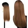 Ser Mulher Brianna Extension con Clip - capelli lisci, lunghi- 1 Tessitura con 4 Clip da 60cm (Brown Meches, 45cm)