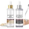BROEYOUE Peel Shot Glow Rice Ampoule Duo, esfoliante viso con riso nero e bianco, siero di riso, esfolia delicatamente, pulisce i pori e i punti neri e idrata la pelle (2 pezzi)