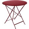 Fermob FE-BISTRO77/P Tavolo Rotondo Bistro Gamma 2026, Acciaio, Chili Pepper, Pieghevole, Ø 77 x H 74 cm, per Esterno