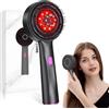 Mapille Spazzola elettrica per massaggio del cuoio capelluto, massaggiatore elettrico 2 in 1, massaggiatore elettrico per cuoio capelluto, applicatore di olio per capelli con luce rossa, cura del cuoio