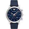 Emporio Armani Orologio Cronografo uomo Emporio Armani blu AR11451 acciaio cinturino pelle