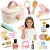 TOSUTO Set Trucchi Bambina in Legno Finti, Set di Trucchi e Parrucchiere in Legno con Rossetto Profumo Giocattoli per Bambini Ragazza 3 4 5 6 7 8 Anni
