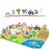 Merle Toys® Gioco da Infilare da 2 Anni, 12x Extra Grandi Figure, Gioco Legno Infilare, Giochi iInfilare Montessori, Animali Fattoria Legno Bambini, Giochi per Motricità Fine e Fantasia