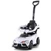 RELAX4LIFE 3-in-1 Macchinina a Spinta/Cavalcabile/Primi Passi per Bambini con Maniglia, Musica, Protezione di Sicurezza, Vano Portaoggetti sotto Sedile, per 1,5 a 5 Anni (BIANCO)