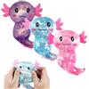 LandReCol 3 pezzi Axolotl Squishy, Fidget Toys, simpatiche palline da brivido Axolotl, giocattolo antistress, ideale come giocattolo per il relax e regalo per bambini e adulti