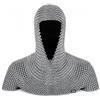 THOR INSTRUMENTS Maglia medievale Coif Armatura Acciaio dolce Argento Chainmail Coif Cavaliere medievale Rinascimento Armatura Catena Cappuccio Vichingo LARP 16 Gauge Stell Rustico Vintage Home Decor