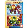 Educa - Puzzle Iron Man | 2x48 pezzi Puzzle Set | Iron Man Marvel, Supereroi Bambini | dai 4 anni (20345)