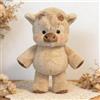 Starnearby Peluche che Corre, Peluche Mucca Highland 45 cm, Giocattolo di Peluche di Cinghiale Selvatico, Zampe Mobili, Adorabile Bambola Antistress, Bambola Animali per Uomini, Donne, Bambini (Mucca kaki)