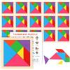 HO-SFSM 16 Gioco Tangram in legno per bambini, Tangram Jigsaw Puzzle in Legno, Divertenti Giocattoli Educativi Rompicapo di Apprendimento