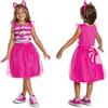 Disney Costume da Stregatto Alice nel paese delle meraviglie, per ragazze, con licenza ufficiale Disguise, adorabile vestito da Cheshire, gonna a strati glitterata, include fascia con orecchie da gatto, per