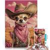 LKASGCBY Puzzle da 2000 pezzi per adolescenti Chihuahua Cane Cowboy Gioco intellettuale giocattolo Collezione di artisti, Belle arti 70x100cm